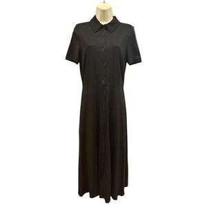 Argent 100% Cotton Black Knit Polo Style Dress NWT Size 8